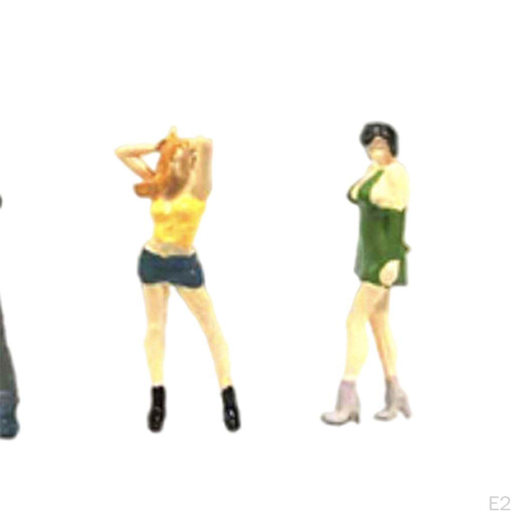 1/64 Hand Painted Miniature Scenario People Figures Men Women Dolls Toys