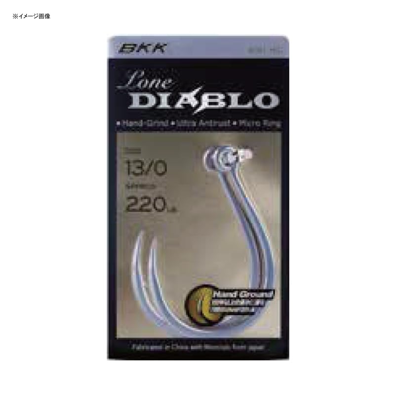BKK Lone DIABLO 1 Lone Fish GT Tuna Diving Pencil Popper Plug Single Hook 8091-HG Diablo/Blue (Silver, 11/0)