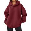 Women's Fashionable Long-sleeved Pullover And Solid-color Hooded Sweatshirt