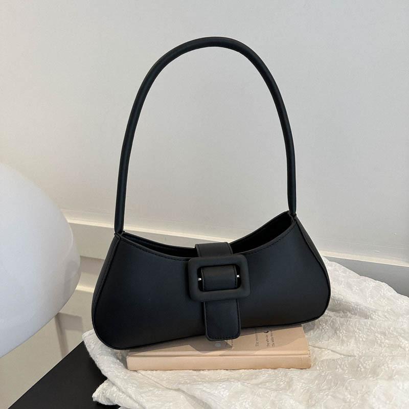 Temperament Simple and Fashionable Solid Color Small Bag Women's 2025 Summer New Foreign Style Shoulder Armpit Bag Solid Color Small Square Bag