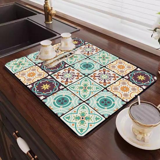 Diatom Mud Absorbent Kitchen Countertop Drying & Coaster Mat