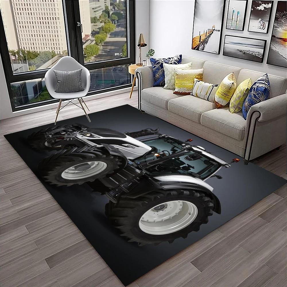 3D Retro Auto Traktor LKW Serie Teppich für Zuhause Wohnzimmer Schlafzimmer Sofa Fußmatte Dekor, Kinderzimmer Teppich Rutschfeste Bodenmatte