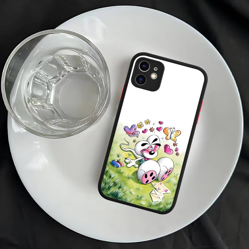 Cartoon D-Diddl For IPhone 11 12 13 14 15 16 Pro Max Plus Matte Translucent Phone Cover