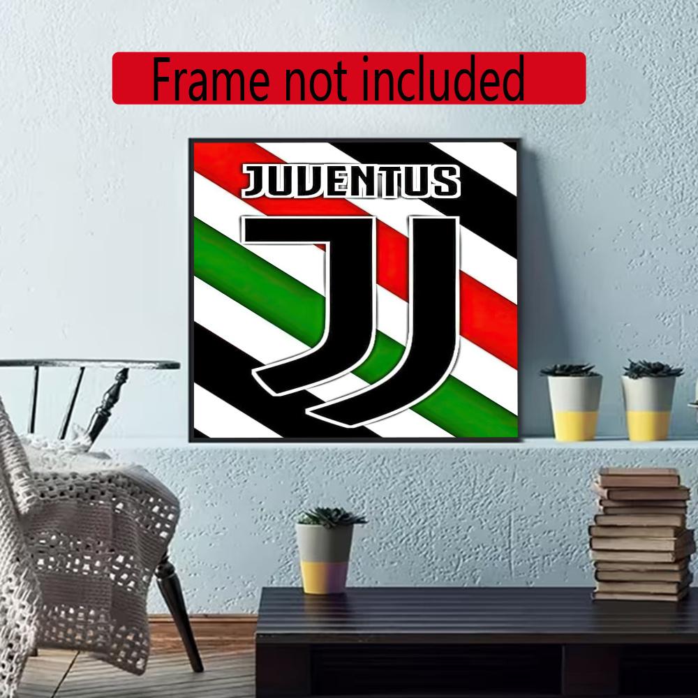 Juventus 5D Diamond Painting Round Diamond Rhinestones Mosaic Diamond Embroidery Wall Paintings Rhinestones Gift Frameless