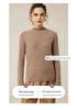Women's Cashmere Ribbed Turtleneck Sweater - Pure, Warm, Versatile, Solid Color for Autumn/Winter