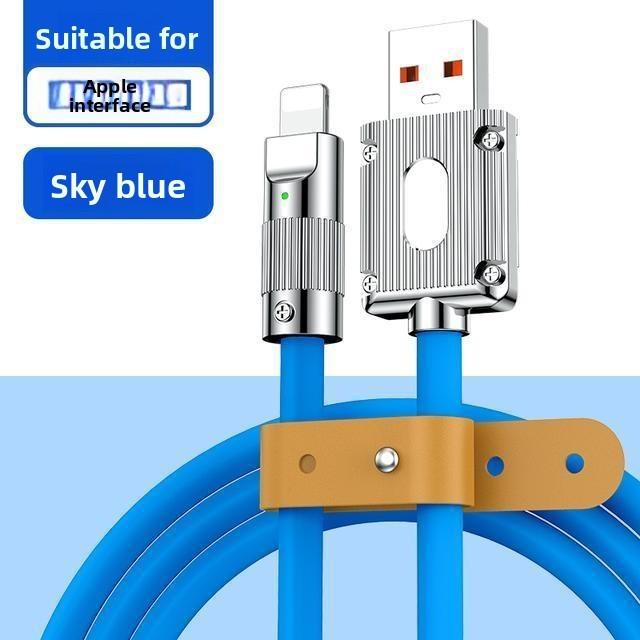 Iphone 13 Data Cable Fast Charging With Durable Silicone For Apple Devices 1m