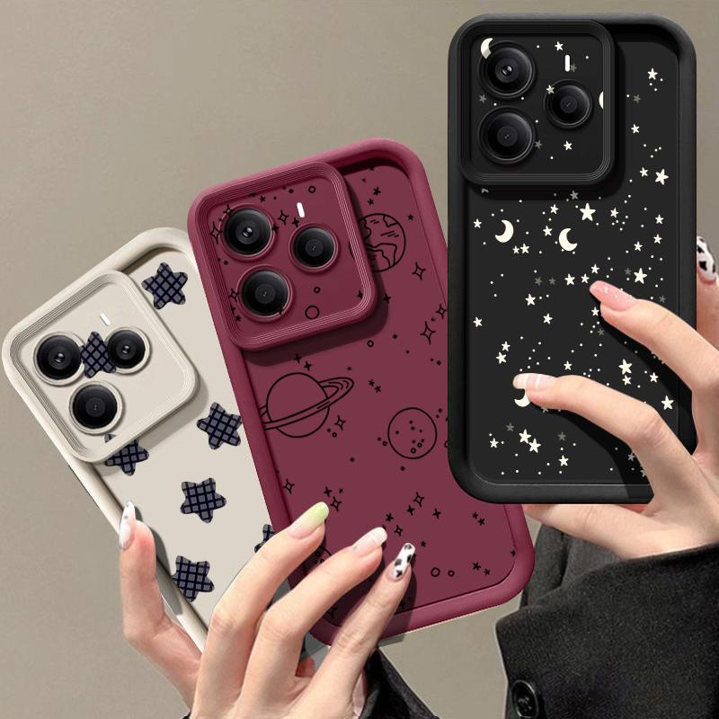 Blue Stars Moon Pattern TPU Phone Case For Xiaomi 14T Pro 13T Pro Shockproof Soft Silicone Back Cover Fundas For Xiaomi 14T 13T
