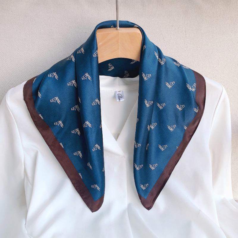 Spring and summer 53 silk professional small square scarf women's 100 mulberry silk satin small silk scarf scarf gift