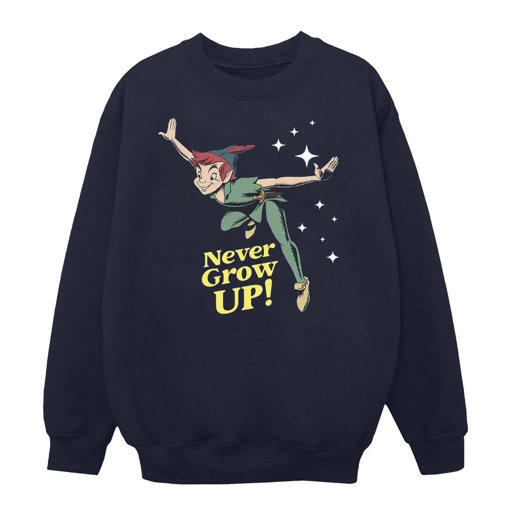 Disney Mens Peter Pan Never Grow Up Sweatshirt