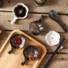 Japanese Spoon Countertop Spoon Black Tableware Household Soup Small Spoon Ceramic Rice Spoon