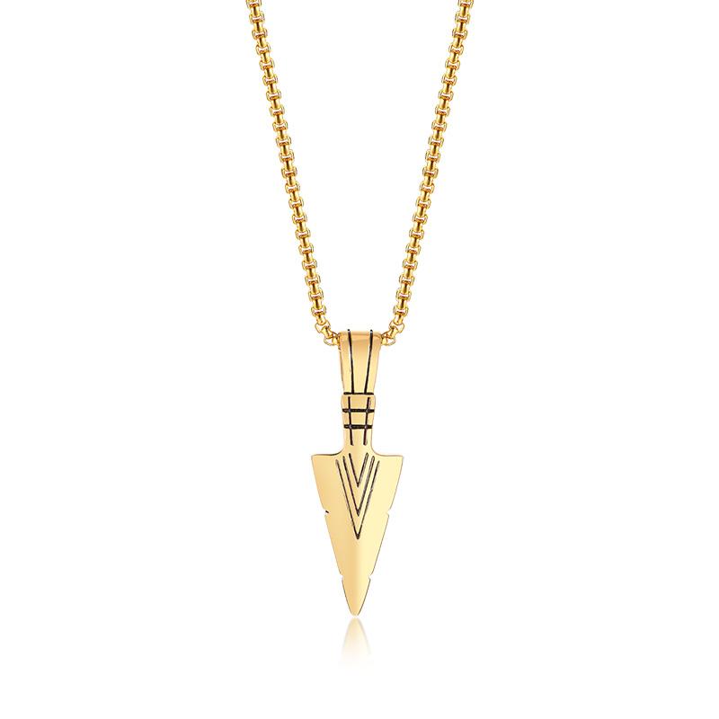 Heren Ketting, Pijlpunten Kunai Hanger, Roestvrij Staal Primitieve Stammen Speer Kettingen, Mannen Kunai Etnische Viking Ketting