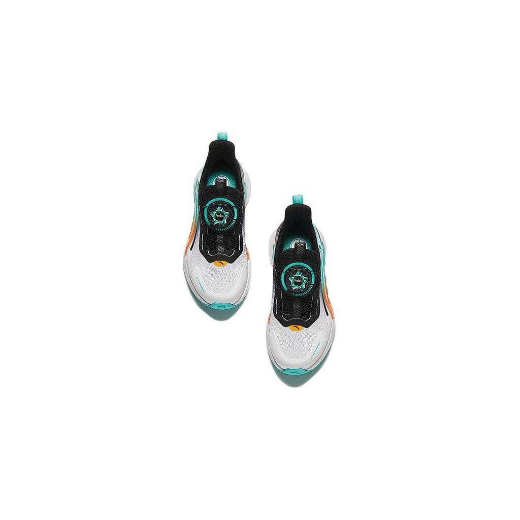 Anta Kids Monthly 2.0 Fitness Test Non-Slip Shock Absorbing Breathable Low-Top Running Shoes Kids Sneaker White Blue Black 312429902-3