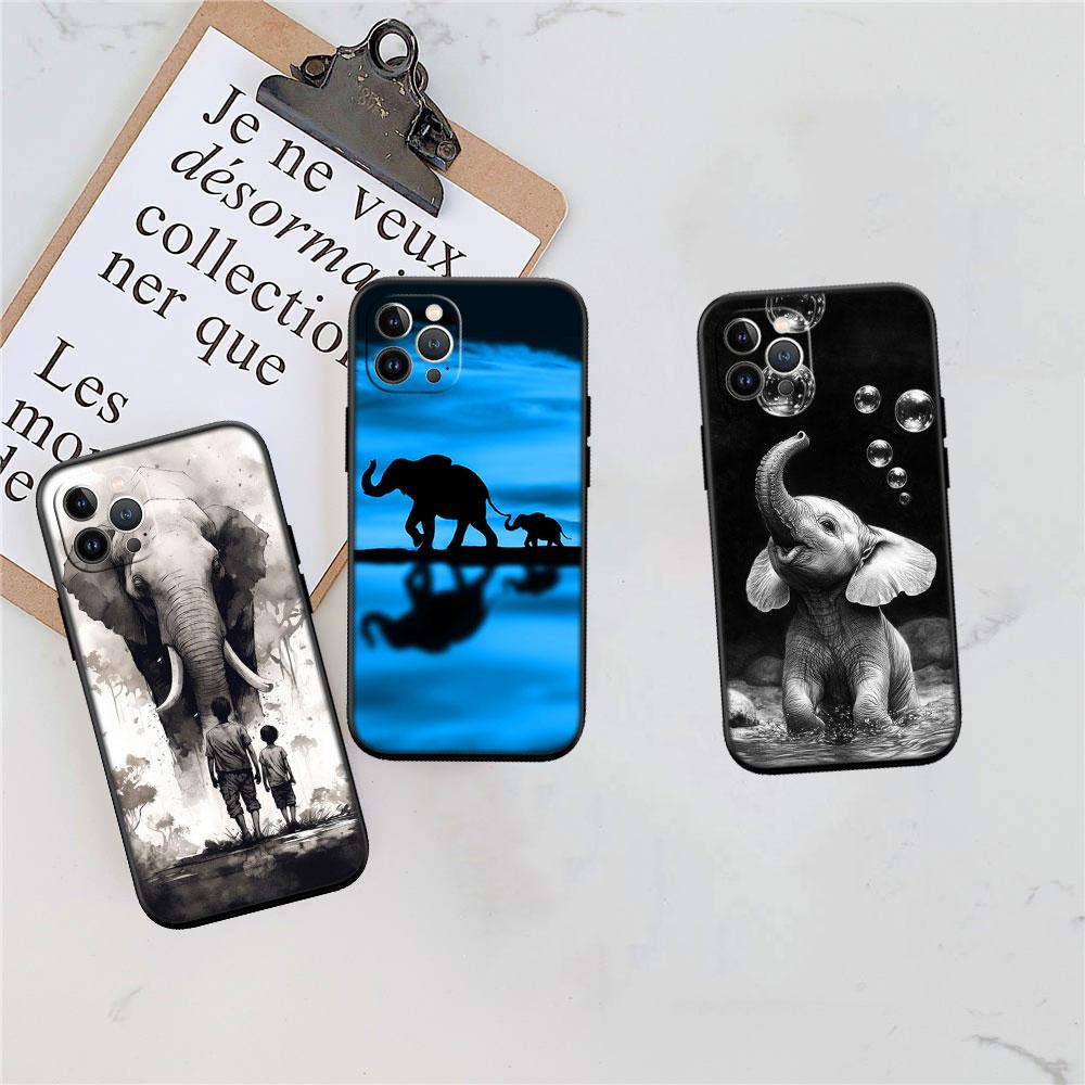 QT3 Animal Elephant Phone Case for Samsung Galaxy A05 A05S A12 A13 A15 A33 A53 A73 M15E M55 S10 S10E S20 Ultra Lite Plus Fe