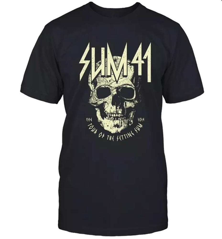 Sum 41 Тур Setting Sum 2024 Футболка Мужская и Женская S-5XL Унисекс Футболка XXL