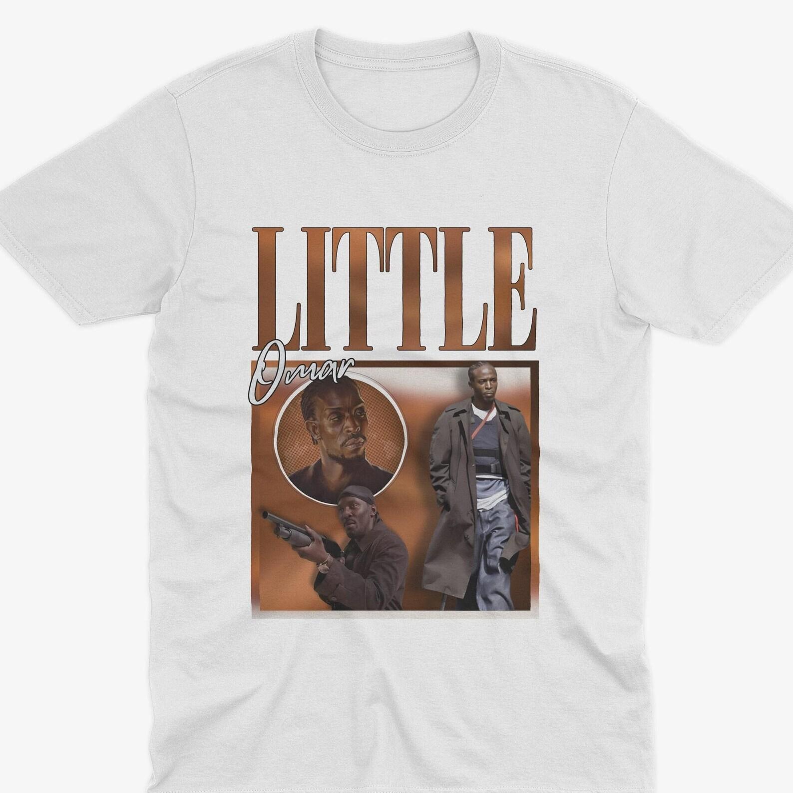 Omar Little Retro Homage T-Shirt – Iconic The Wire T-Shirt, Omar The Wire TV Show, Stringer Bell, Jimmy Mcnulty, Senator Clay Davis T-Shirt 4XL