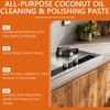 Deep Cleaning Polishing Paste, Multi-Purpose Coconut Oil Based Solid Paste for Stainless Steel Copper Furniture Kitchen Surfaces Natural Fragrance