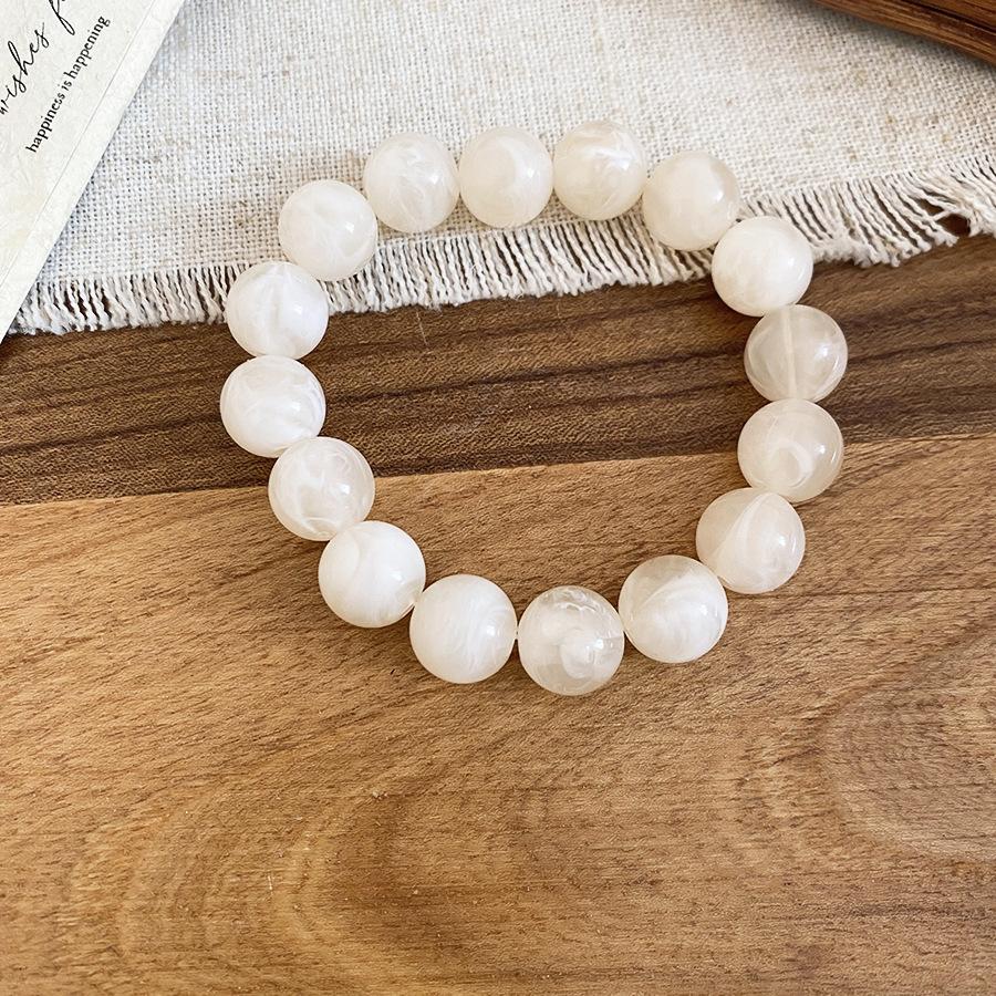 European and American oval coffee color acrylic beaded necklace women s sweater chain necklace