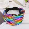Women Headband Reversible Shiny Sequins Headband Elastic Hair Fixing Decoration Decorative Hair Accessories
