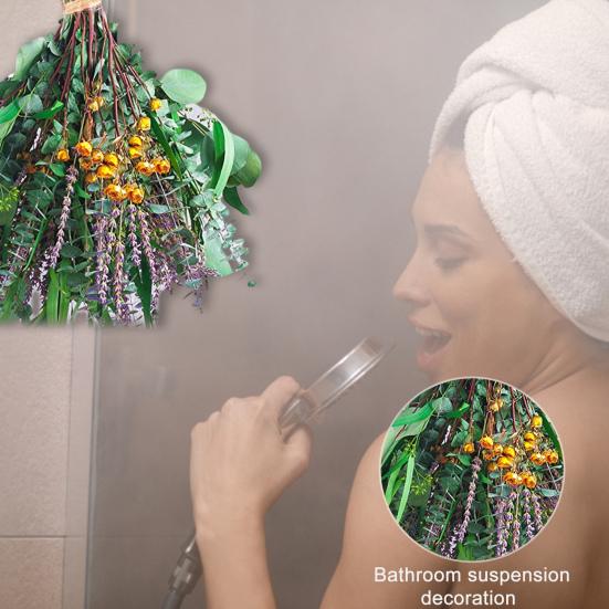 Dried Flower UV Resistant Clear Mind Realistic Multi-purpose Artificial Apples Leaves Eucalyptus Stem Home Decor