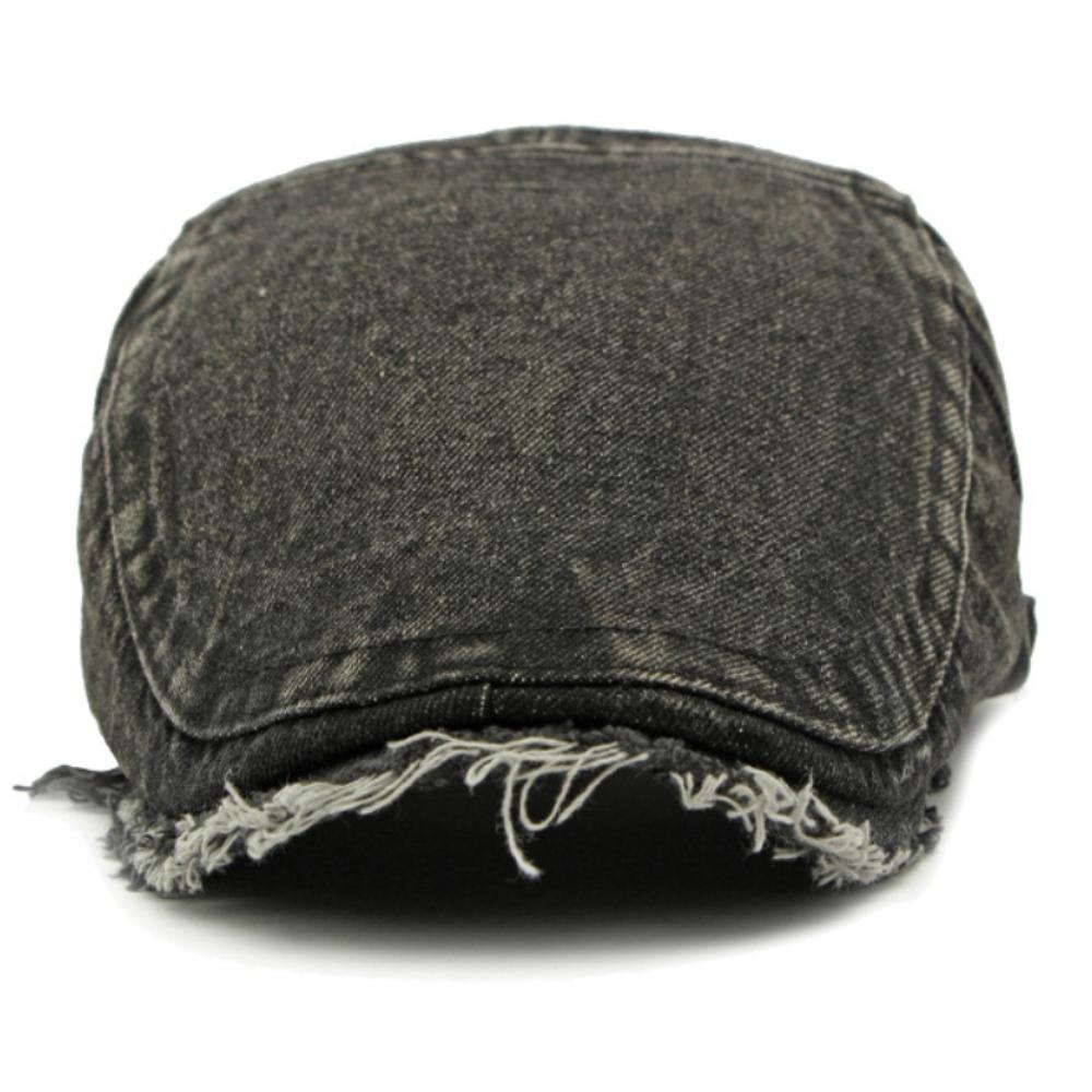 HT4797 New Stylish Beret Cap Men Women Shabby Brim Denim Hat Male Female Artist Painter Beret Hat Adjustable Ivy Flat Cap Berets