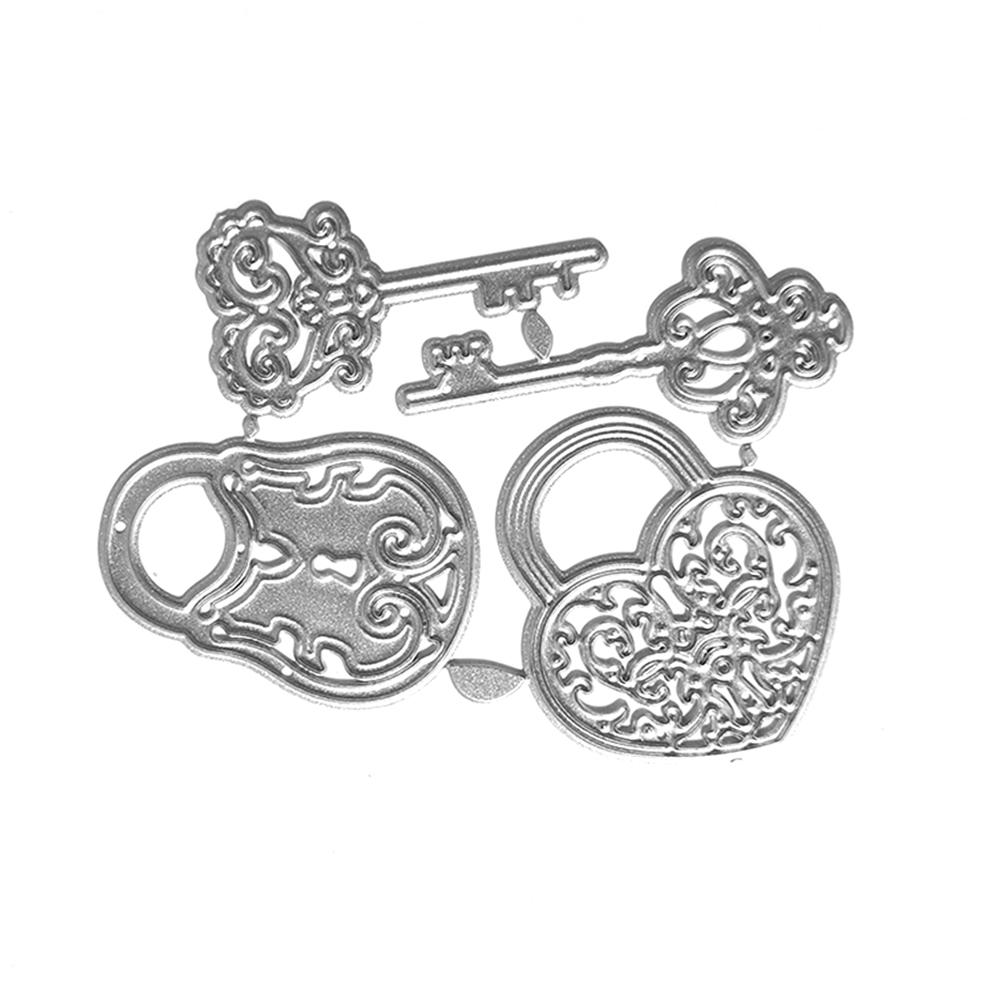 Buy Metal Cutting Dies Retro Key Lock Mold DIY Scrapbook Embossing