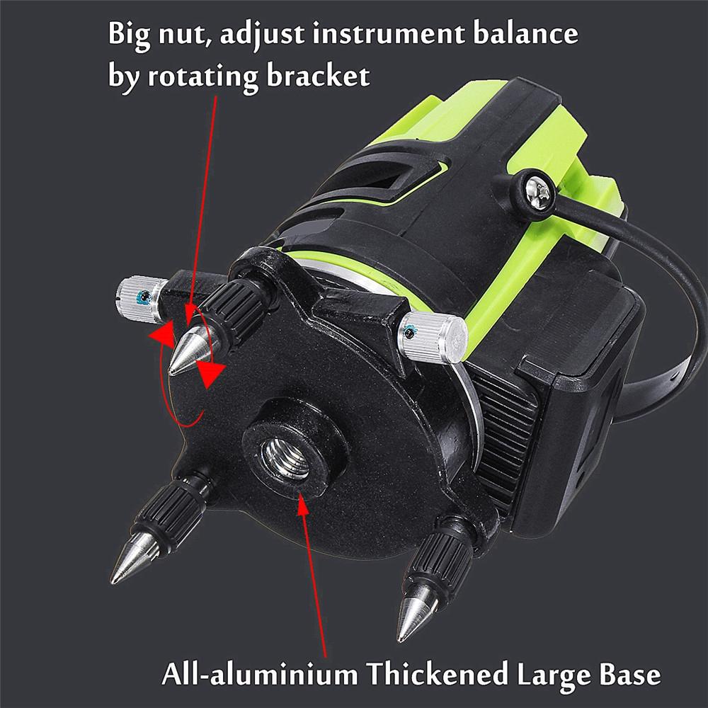 5 Lines 360° Rotary Green Laser Level Cross Self Leveling Measure Tool Outdoor