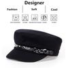 Unisex Rivet Chain Military Hats Flat Top Baseball Caps For Women Outdoor Sports Military Hats Cadet Sunscreen Hats