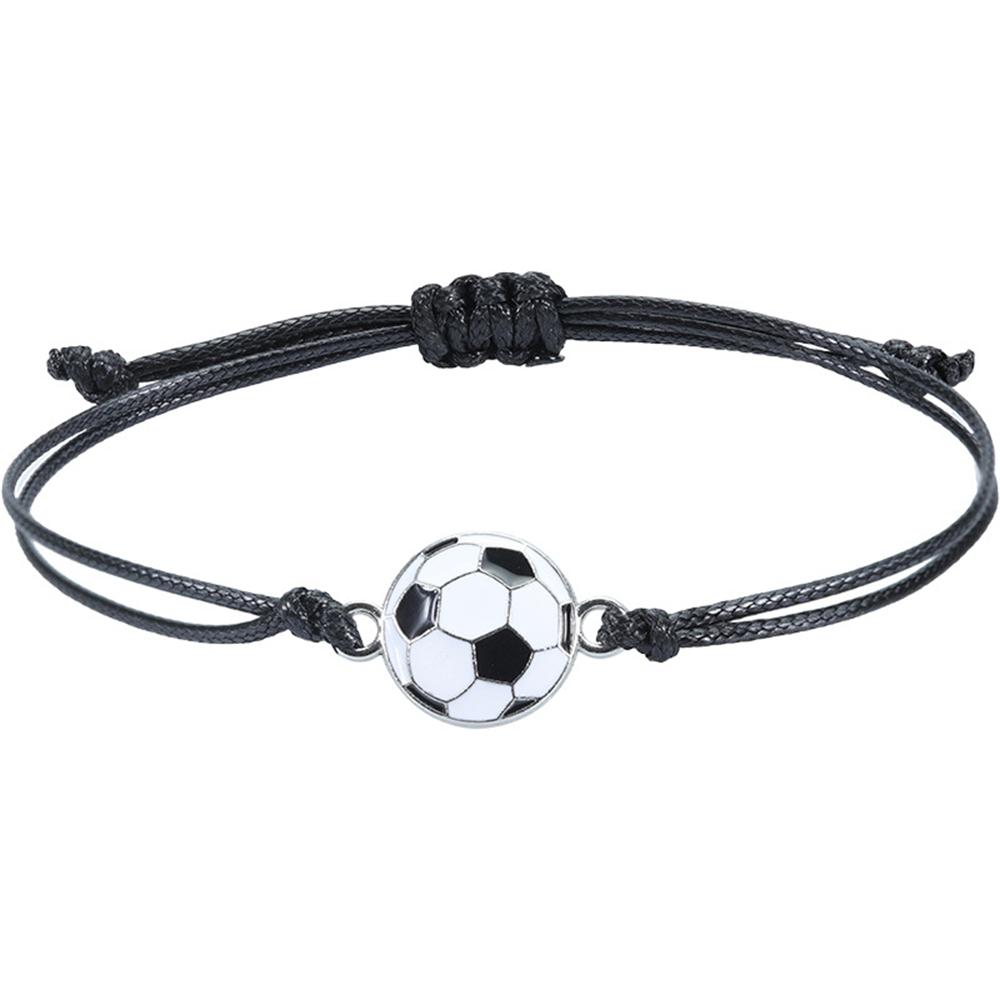 Fashion Football Basketball Baseball Braided Bracelet Adjustable Wrist Rope Unisex Couple Bangle Students Sports Match Souvenir
