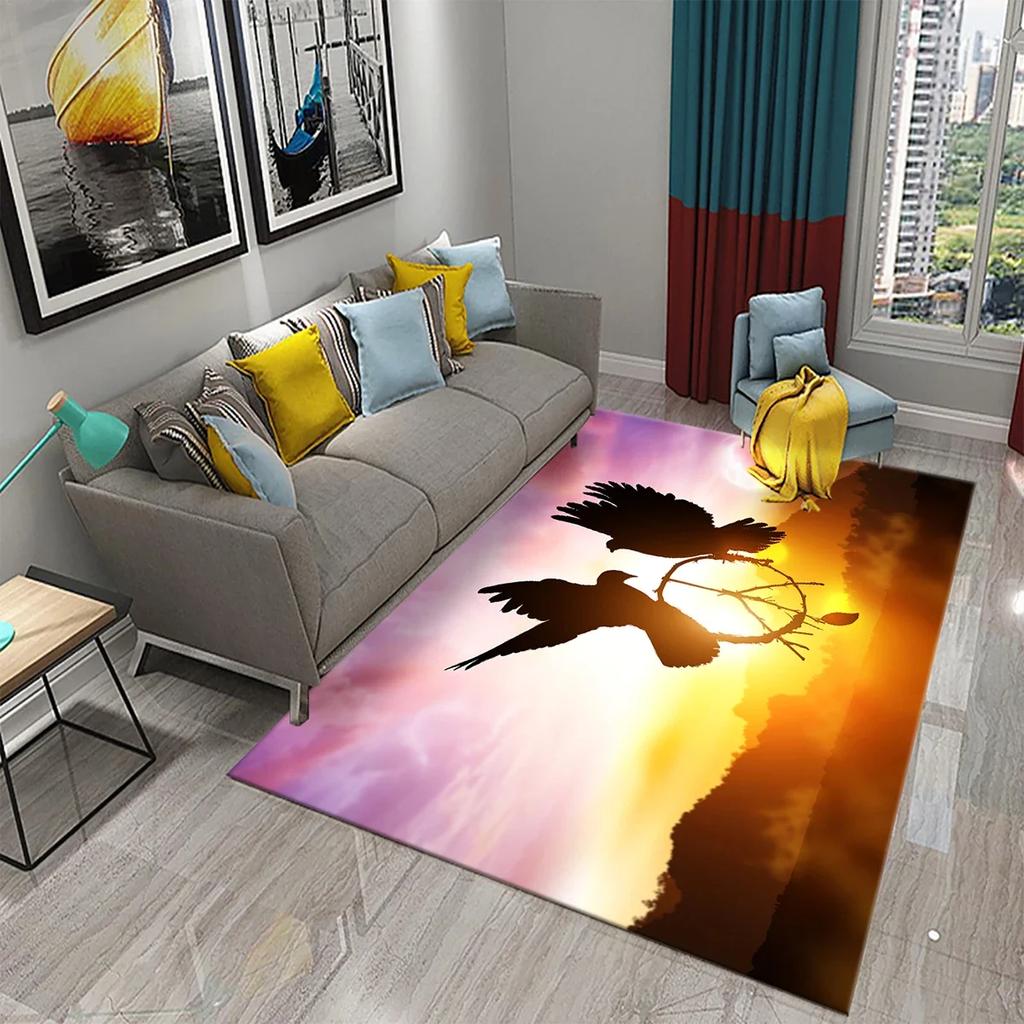 3D Colorful Peace Carpet for Bathroom Kitchen Door Entrance Mats Non-Slip Rugs Living Room Bedroom Decor Floor Welcome Mat Rugs