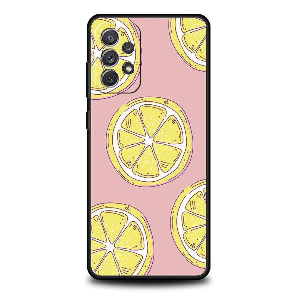 Phone Case For Samsung Galaxy A13 A51 A71 A41 A31 A21S A11 A01 A03S A12 A32 A52 A22 A23 A33 A53 A73 5G Cover Mediterranean Lemon
