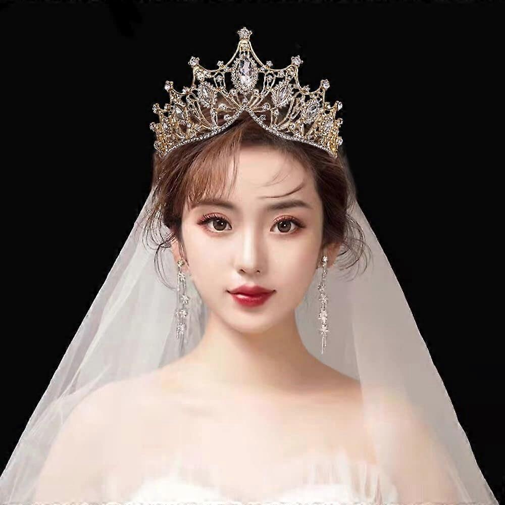 Crystal Crown Headband Vintage Hair Ornaments Headwear Zircon Tiara