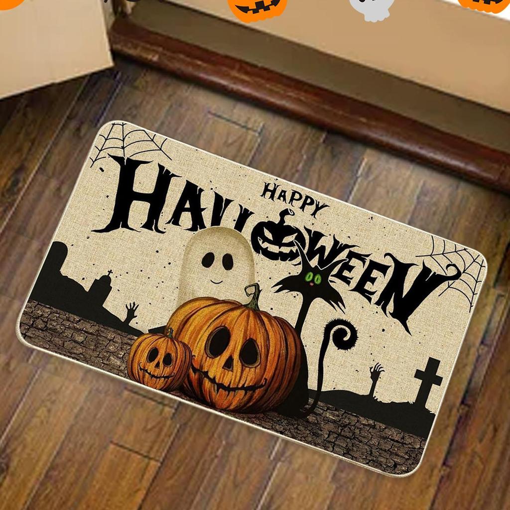 Halloween Door Mat Anti-slip Kitchen Carpet Indoor Outdoor Welcome Doormat Bedroom And Living Room Floor Mat Home Decoration