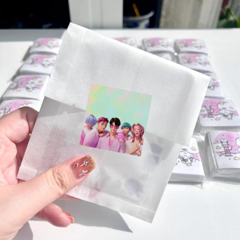 500 Stück/Rolle Anime Kpop Dämonenjäger Cartoon Siegelaufkleber DIY Scrapbooking Laptop Gepäck Aufkleber Dekoration Belohnungsgeschenk