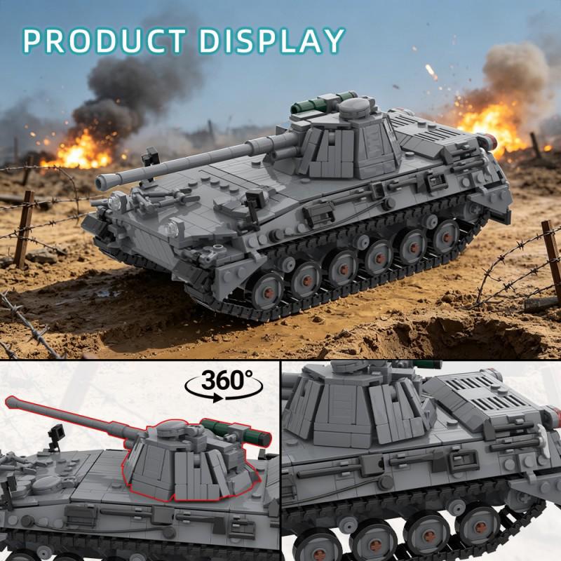 Cold War Era West German Tank Model - Small Building Blocks