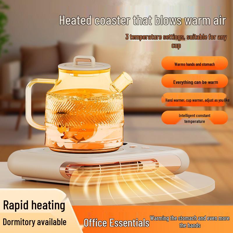 Intelligenter Heizuntersetzer & Warmluftventilator - Heizgerät mit Doppelfunktion für Zuhause, Büro oder Studentenwohnheim