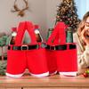 Santa Pants Christmas Gift Bag Suspender Style Wine Bottle Candy Pouch Xmas Party Favors Decor