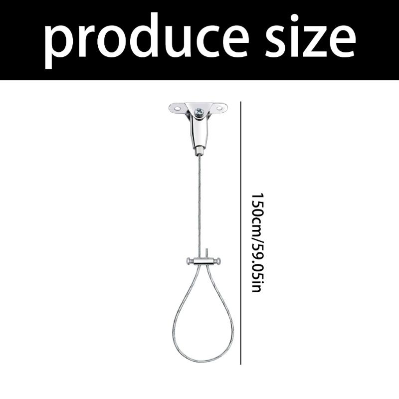 Stainless Steel Adjustable Shower Rod Support Systems Ceiling Mounted Brackets for Curved or Straight Layouts