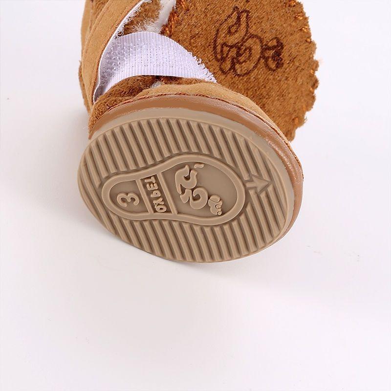 Neue Haustier-Schneestiefel Katze Hund Plüsch Baumwollstiefel Weich Bequem Waschbar Frühling Winter Kleiner Hund Warme Schuhe Haustierprodukte