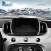 Real Hard Dry Carbon Fiber Sticker For Abarth 595 695 Fiat 500 2016-2024 Fiat 500E 2016-2019 LHD RHD Car 7inch Navigation Frame
