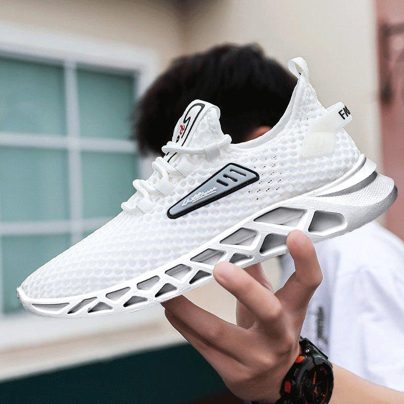 Mesh Shoes Men's Spring and Summer Fashion Trendy Hole Shoes Outdoor Daily Walking Soft Sole Comfortable Sports Shoes