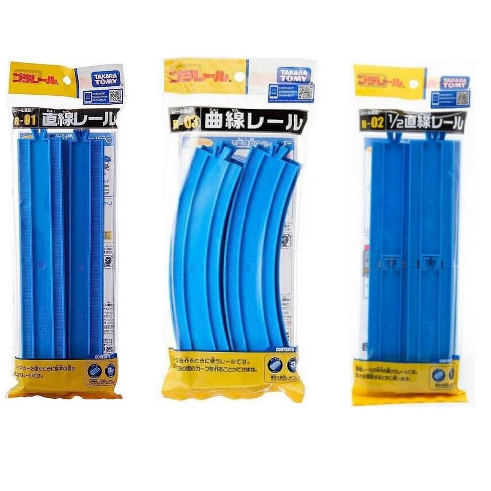 Takara Tomy Plarail R-01 Straight Track 1 Pack R-02 Half Straight Track 6 Pieces R-03 Curved Track 4 Pieces 14 Pieces Set