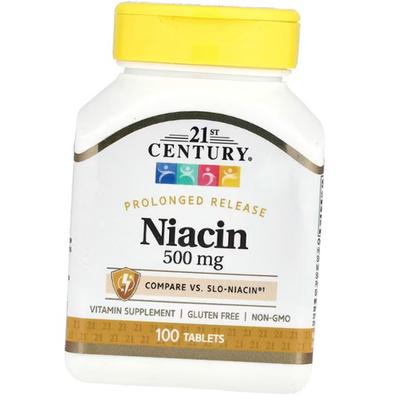 Niacin mit verlängerter Freisetzung, Prolonged Release Niacin 500, 100 Tabletten (36440114)