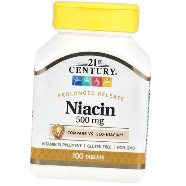 

Ниацин пролонгированного действия, Prolonged Release Niacin 500, 21st Century 100таб (36440114) 100tab