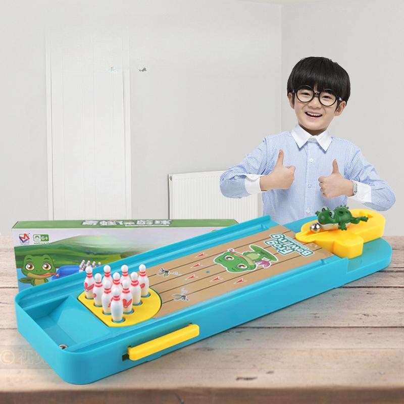 1Pc Board Games, Intellectual Toys, Children's Bowling, Frog Catapult Ball Toys, Mini, Tabletop Shooting Games,