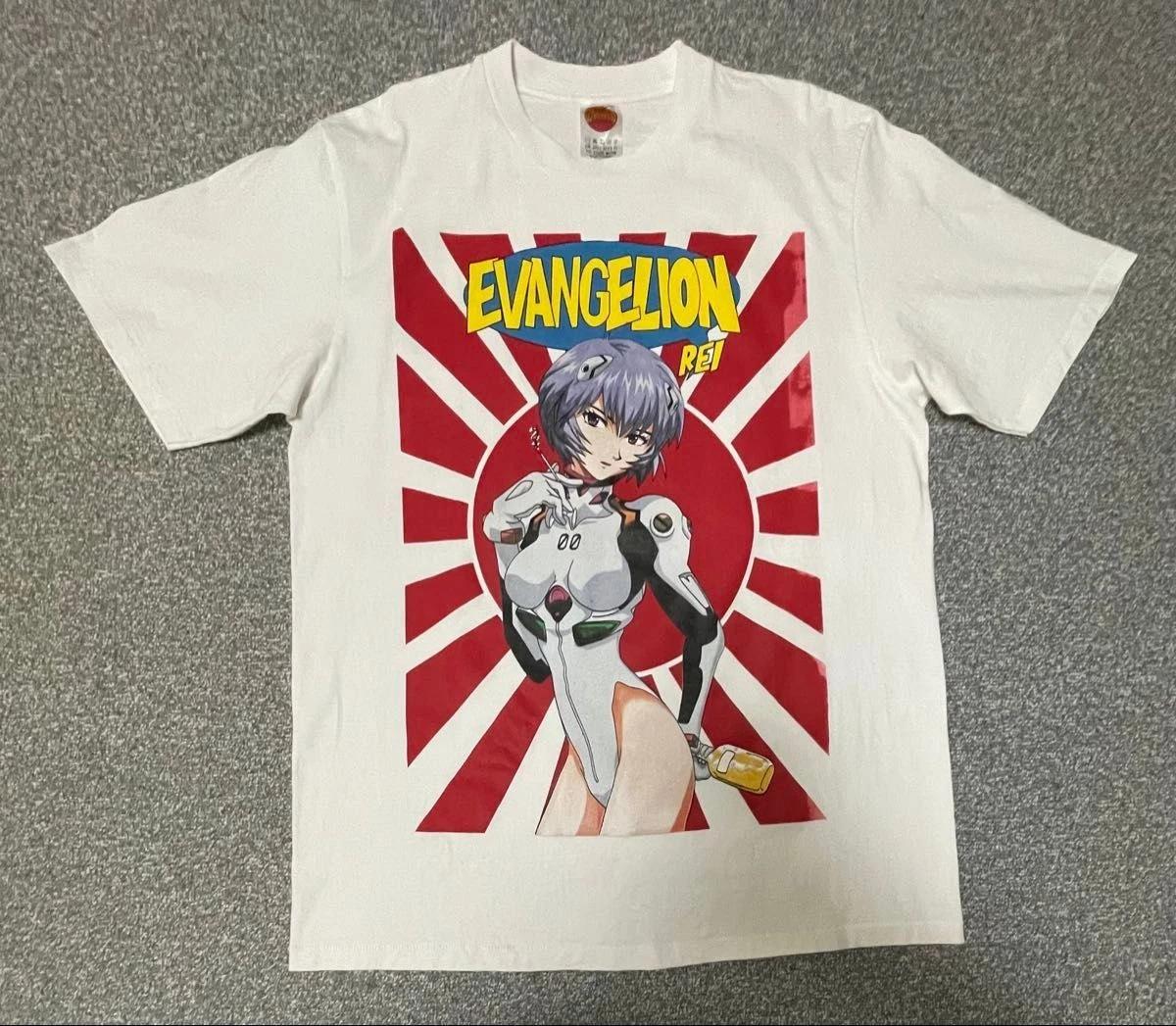 Dinosaur Jr x Evangelion Rei Ayanami T-Shirt 2XL White Anime Band Collab Rare XL