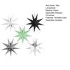 5Pcs Star Lanterns 12-Inch Paper Christmas Ornaments 9 Pointed Hanging Lamp Lampshades Vintage Farmhouse Xmas Party Decorations