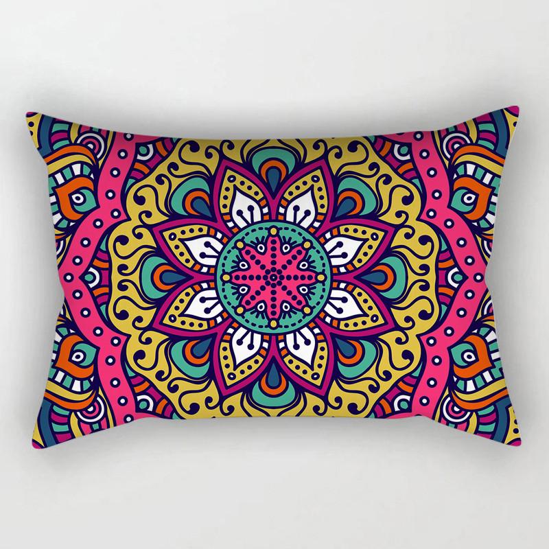 Mandala Cushion Cover 30x50 Polyester Vintage Pattern Pillowcover Decorative Sofa Cushions Throw Pillows Home Decor Pillowcase