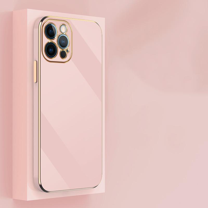 

Силіконовий протиударний чохол для iPhone 12 Pro iPhone 12 Pro рожевий колір золота