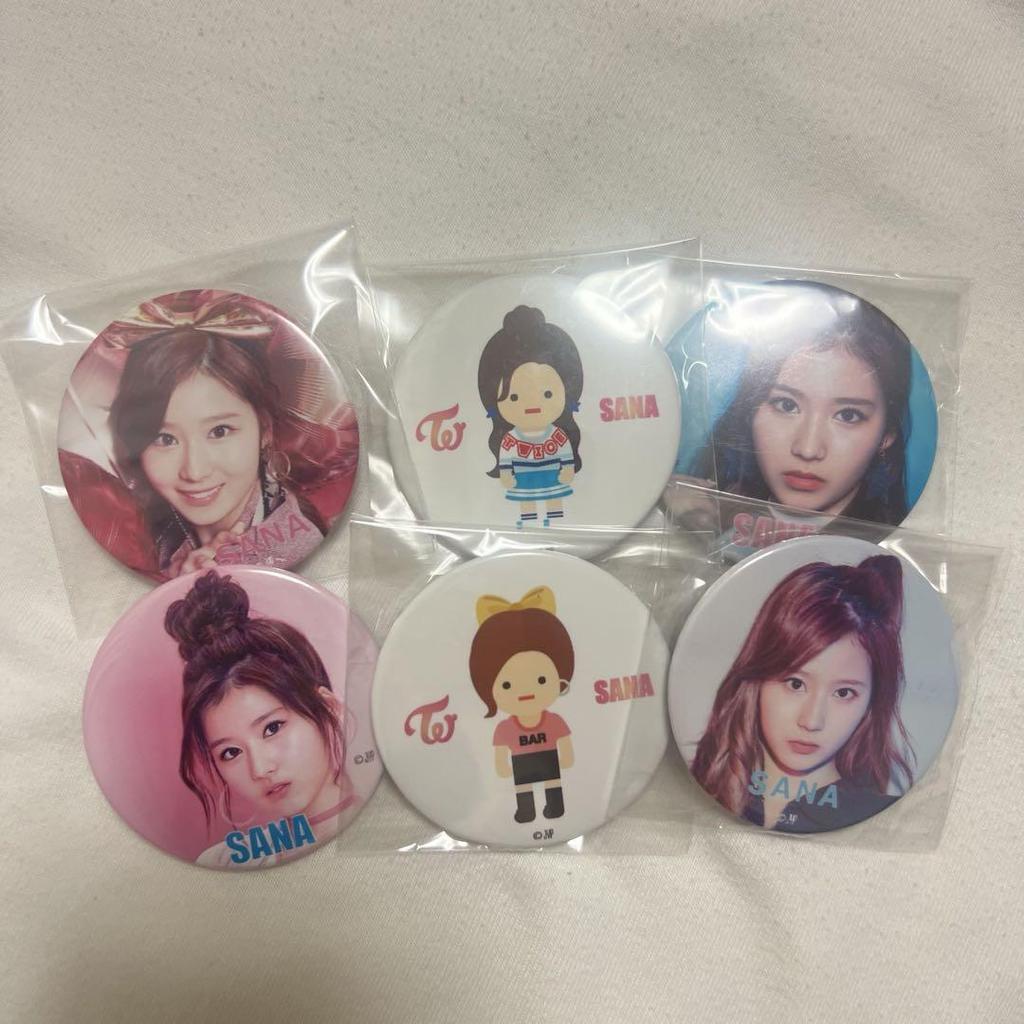[USED] TWICE Sana Shibuya 109 Can Badge Complete