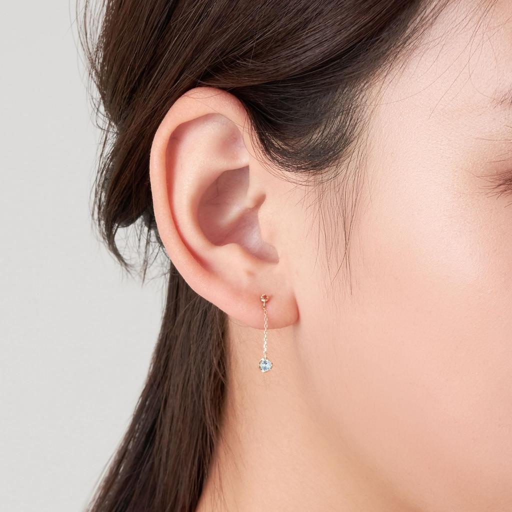 Vendome Aoyama K10YG Color Stone Earrings AJVA2310 BT [Official]